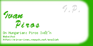 ivan piros business card